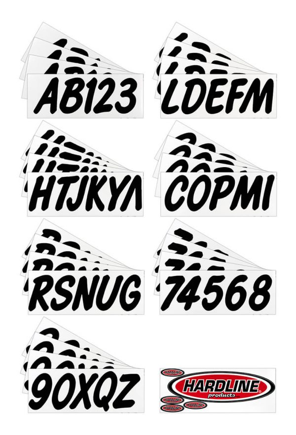 Boat Lettering Solid Black 3″ Registration Kit