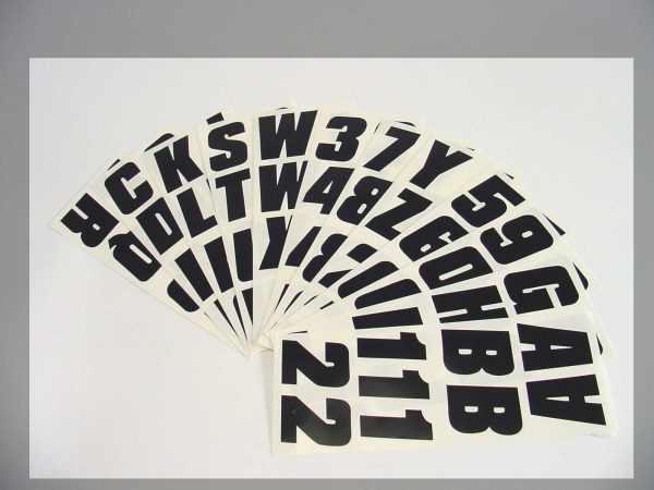 Snowmobile Lettering Black 2″ Registration Kit