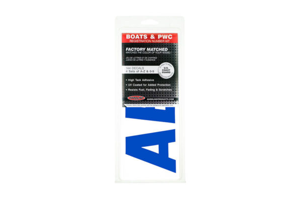 Boat Lettering Blue 3″ Registration Kit