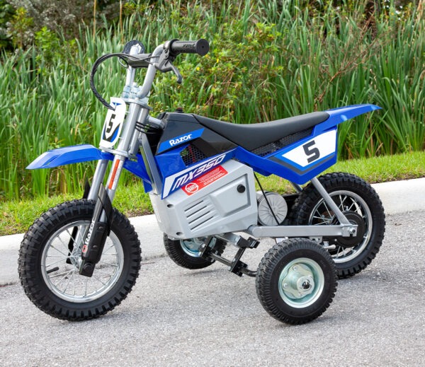 Training Wheels for Razor MX, SX, RSF, 125,350, 400,450, 500, 650, Indian eFTR jr., CRF-E2, Palby’s  Electric Motorcycles.