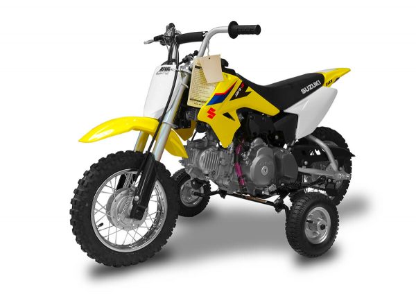 Universal Training Wheels™ for most 50cc Motorcycle and Pit Bikes.