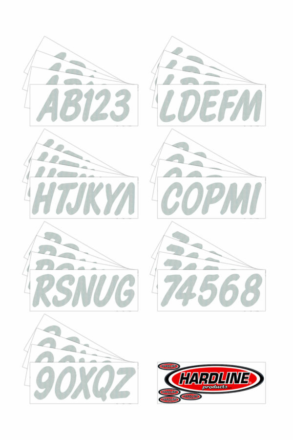 Boat Lettering Solid Silver 3″ Registration Kit