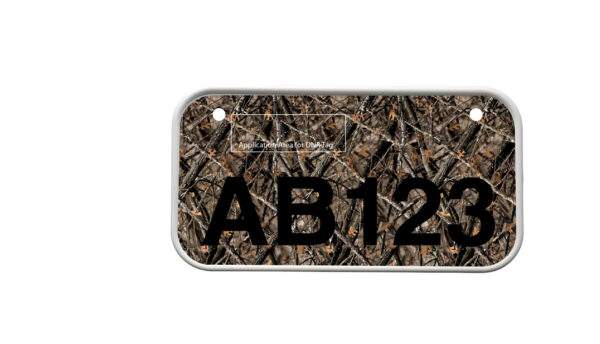 ATV License Plate Kit™ “PVC” with Custom Background Wrap for your ATV/UTV Registration