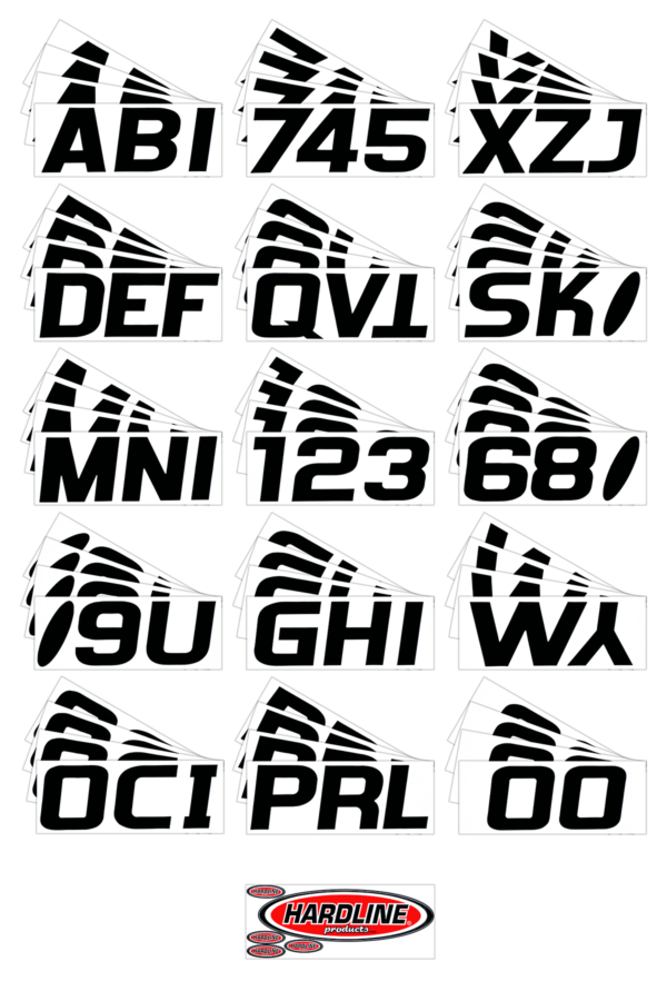 Boat Lettering Solid Black 3″ Registration Kit